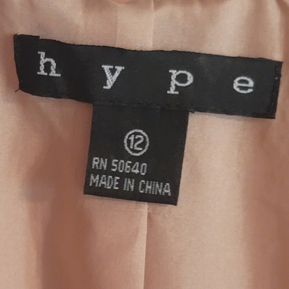 HYPE Vintage Silk Embroidered Dress Coat, Mauve/Wine/Pink, Size Large - Picture 7 of 15